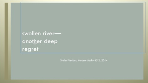 Modern Haiku,river,regret,